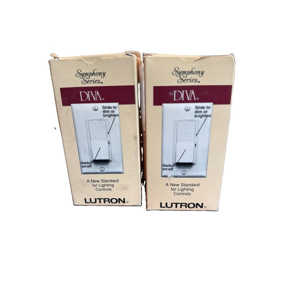 2 Lutron Diva DVLV-103P-IV Symphony 3-Way Magnetic Low Voltage Dimmer Ivory NEW